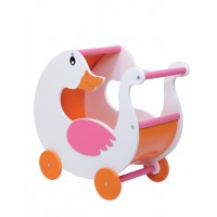 Ahşap Kuğu Bebek Arabası