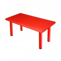 PLASTİK MASA METAL AYAKLI (KIRMIZI )