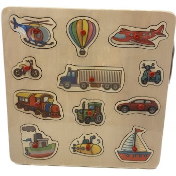 Kara Hava Taşıtları Ahşap Puzzle